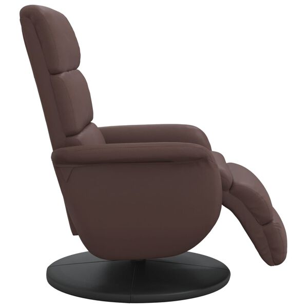 vidaXL Relaxsessel mit Fu&szlig;teil Braun Kunstleder