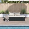 vidaXL Gartenbett Schwarz 195×60 cm Poly Rattan