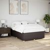 vidaXL Bettgestell ohne Matratze Dunkelbraun 140x190 cm Stoff