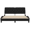 vidaXL Bettgestell ohne Matratze Schwarz 160x200 cm Stoff