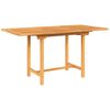 vidaXL Gartentisch Ausziehbar 110-160x80x75 cm Massivholz Teak