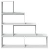vidaXL Raumteiler-B&uuml;cherregal 4 Stufen Wei&szlig; 143,5x29x143,5 cm