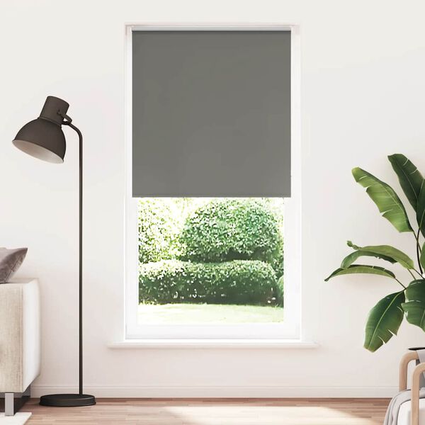 vidaXL Verdunkelungsrollo Grau 100x230 cm Stoffbreite 95,7cm Polyester
