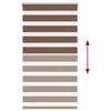 vidaXL Doppelrollo Braun 85x100 cm Stoffbreite 80,9 cm Polyester