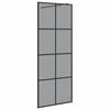 vidaXL Walk-in Duschwand Schwarz 80 x 195 cm Geh&auml;rtetes Glas