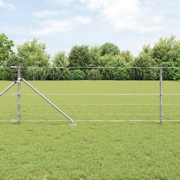 vidaXL Zaunpfosten Galvanisiert 100 x 0,8 m Stahl