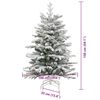 vidaXL K&uuml;nstlicher klappbarer Weihnachtsbaum Wei&szlig; 150 cm PE und PVC