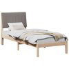 vidaXL Bettrahmen mit Kopfteil Braun 75 x 190 cm Massives Kiefernholz