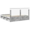 vidaXL Bettrahmen mit Kopfteil Beton 180 x 200 cm Massives Kiefernholz