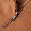 Kinder-Kapuzenpullover mit Halbem Rei&szlig;verschluss Anthrazit Cognac 104