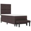 vidaXL Boxspringbett mit Matratze Dunkelbraun 80 x 200 cm Stoff