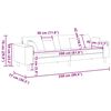 vidaXL Sofa mit Kissen Dunkelgr&uuml;n 250 x 77 x 76 cm Stoff