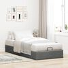 vidaXL Ottoman-Bett ohne Matratze Dunkelgrau 100x200 cm Stoff