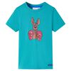 vidaXL Kinder-Kurzarmshirt Dunkles Minzgr&uuml;n 140