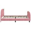 vidaXL Kinderbettgestell mit Kopfteil Rosa 80 x 200 cm Samt