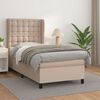 vidaXL Boxspringbett Matratze Cappuccino-Braun 100x200cm Kunstleder