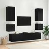 vidaXL TV-Wandschrank Schwarz Eichen-Optik 100 x 35 x 41 cm