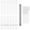 vidaXL Zaun mit Pfosten Silber 1,4 x 25 m Stahl