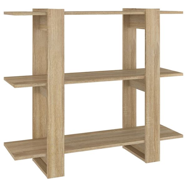 vidaXL B&uuml;cherregal/Raumteiler Sonoma-Eiche 100x30x87 cm