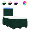 vidaXL Boxspringbett mit Matratze Dunkelgr&uuml;n 120x200 cm Samt