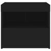 vidaXL Nachttische mit LED-Leuchten 2 Stk. Schwarz 50x40x45 cm