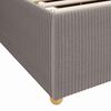 vidaXL Bettrahmen mit Matratze Taupe 180 x 200 cm Stoff