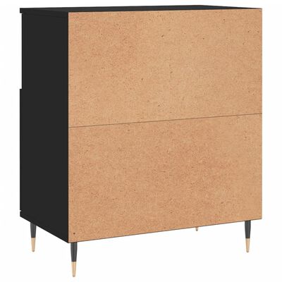 vidaXL Sideboards 2 Stk. Schwarz Holzwerkstoff