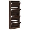 vidaXL Schuhschrank Braun Eichen-Optik 60x21x163,5 cm Holzwerkstoff