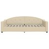 vidaXL Tagesbett Ausziehbar Creme 90x200 cm Stoff
