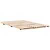 vidaXL Bodenbettgestell Braun 135 x 190 cm Massivholz Kiefer