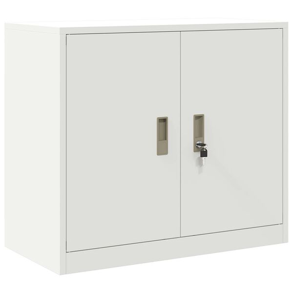 vidaXL Aufbewahrungsschrank Wei&szlig; 80 x 40 x 70 cm Stahl
