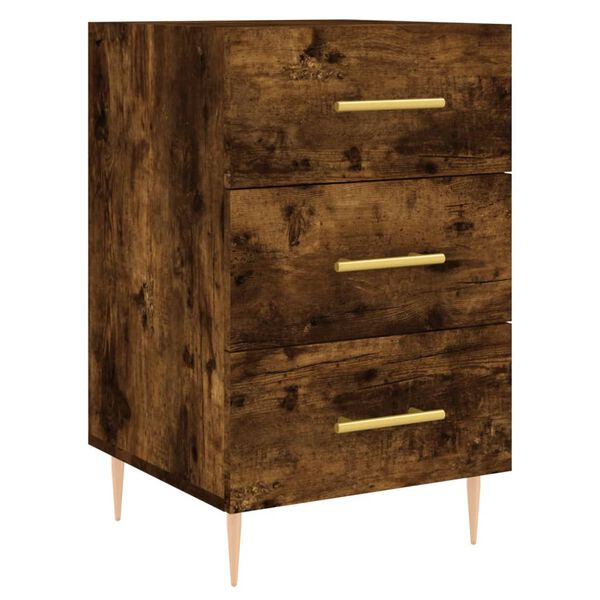 vidaXL Nachttisch R&auml;uchereiche 40x40x66 cm Holzwerkstoff