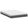 vidaXL Matratze Wei&szlig; und Grau 140 x 190 cm Jacquard-Stoff