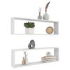 vidaXL W&uuml;rfelregale 2 Stk. Wei&szlig; 100x15x30 cm Holzwerkstoff