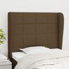 vidaXL Kopfteil mit Ohren Dunkelbraun 103x23x118/128 cm Stoff