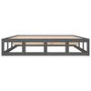 vidaXL Massivholzbett Grau 150x200 cm