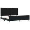 vidaXL Boxspringbett mit Kopfteil Schwarz 200 x 200 cm Samt