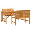 vidaXL Garten Essgruppe 3 Stk. Braun Massivholz Akazie