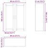 vidaXL K&uuml;chenschrank Kalmar Artisan-Eiche 80 x 31 x 100 cm