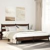 vidaXL Metallbett ohne Matratze Braun Eichen-Optik 180x200 cm