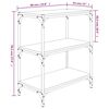vidaXL B&uuml;cherregal Schwarz 60x33x70,5 cm Holzwerkstoff und Stahl