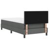 vidaXL Boxspringbett mit Matratze Dunkelgrau 90 x 200 cm Stoff
