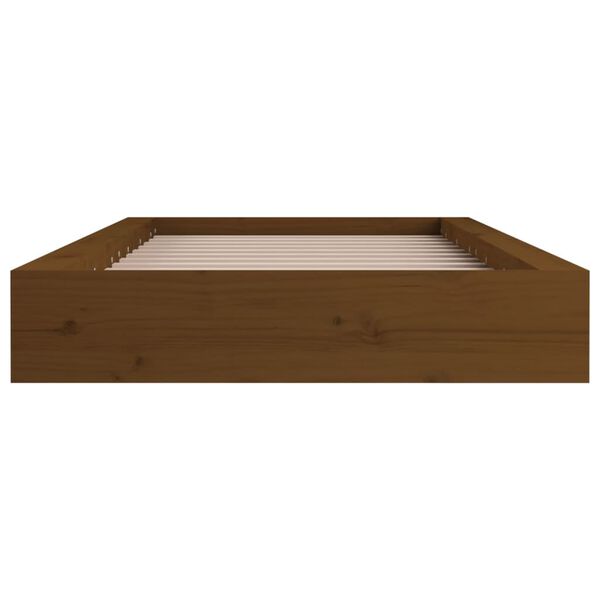 vidaXL Massivholzbett Honigbraun 75x190 cm