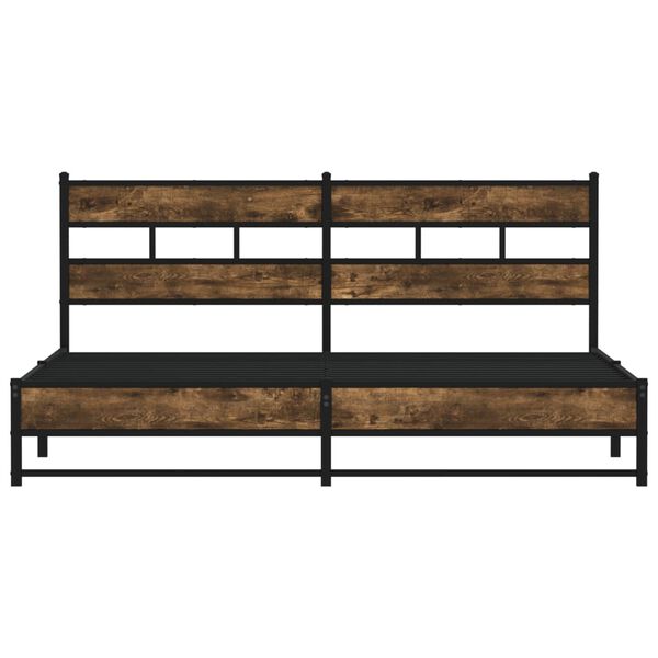 vidaXL Metallbett ohne Matratze R&auml;uchereiche 193x203 cm