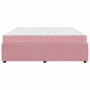 vidaXL Bettrahmen mit Matratze Rosa 200 x 200 cm Stoff