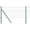 vidaXL Bodenmontierter Euro-Zaun 50 x 0,6 m PVC-beschichteter Stahl