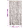 vidaXL Fliegenvorhang Taupe und Wei&szlig; 100x200 cm Chenille