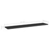vidaXL B&uuml;cherregal-Bretter 4 Stk. Hochglanz-Schwarz 100x20x1,5 cm
