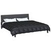 vidaXL Winterbettdecke Schwarz 220 x 200 cm Satin und Mikrofaser