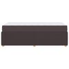 vidaXL Bettgestell mit Matratze Dunkelbraun 80 x 200 cm Stoff